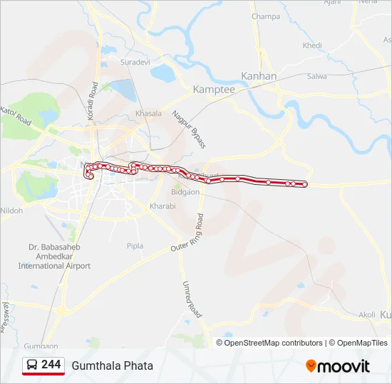 244 Bus Line Map