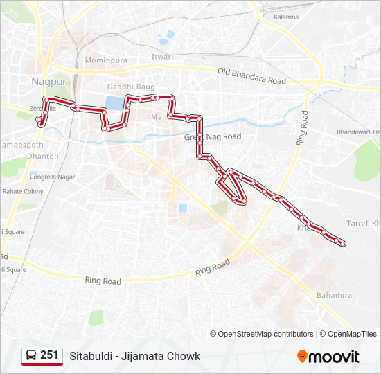 251 Bus Line Map