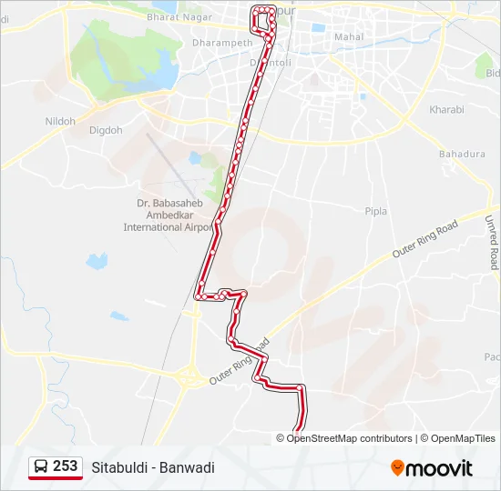 253 Bus Line Map
