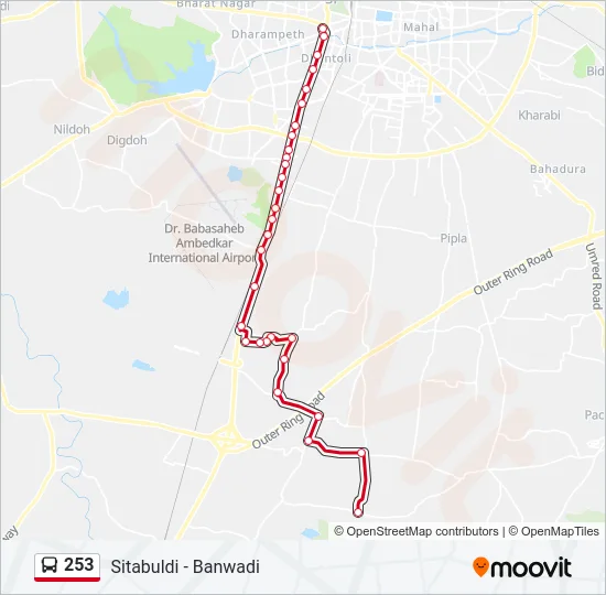 253 Bus Line Map
