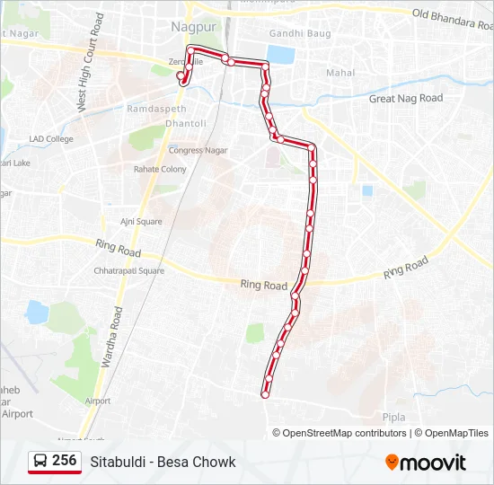 256 Bus Line Map