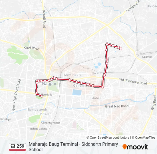 259 Bus Line Map