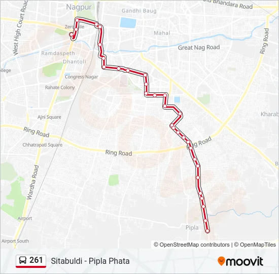 261 Bus Line Map