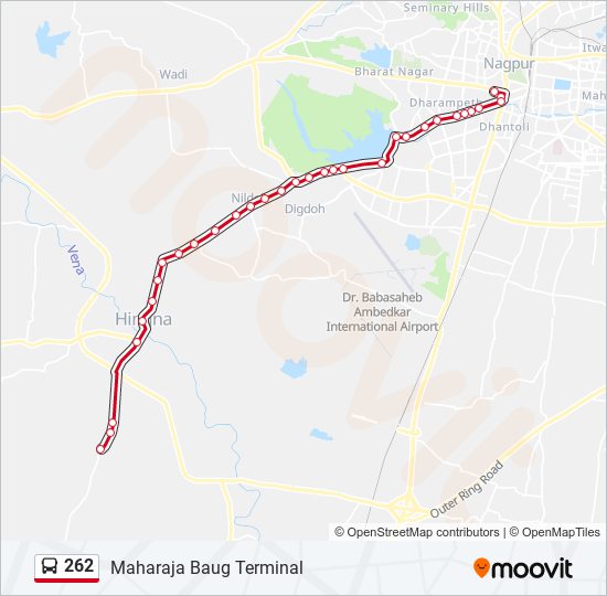 262 bus Line Map