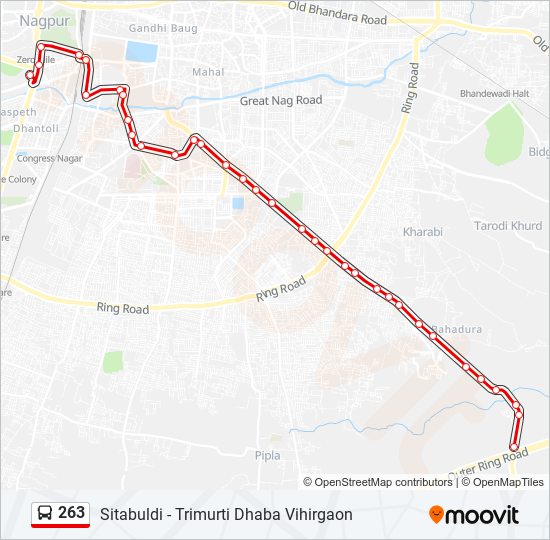 263 bus Line Map