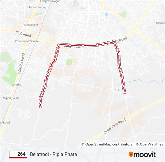 264 bus Line Map