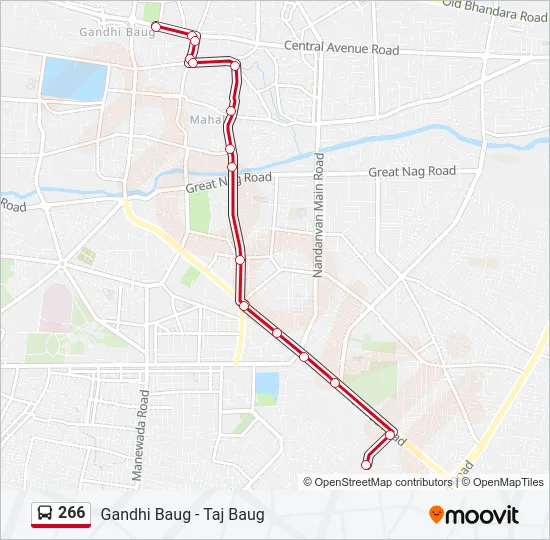 266 Bus Line Map