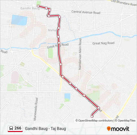 266 Bus Line Map