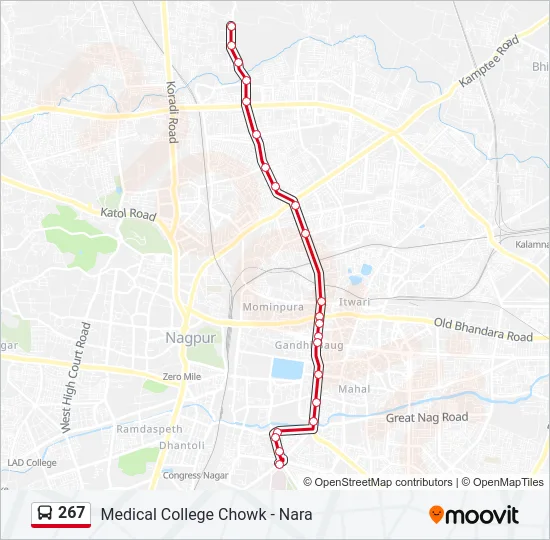 267 Bus Line Map