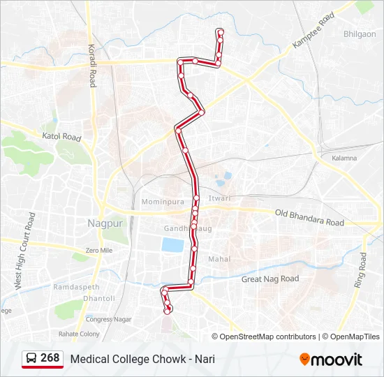 268 Bus Line Map
