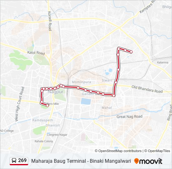 269 bus Line Map