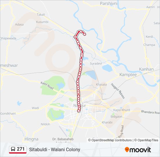 271 bus Line Map