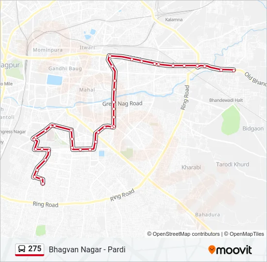275 Bus Line Map