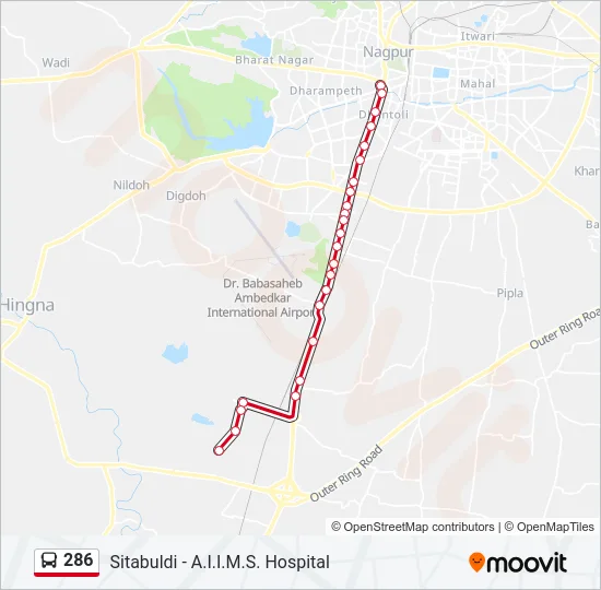 286 Bus Line Map