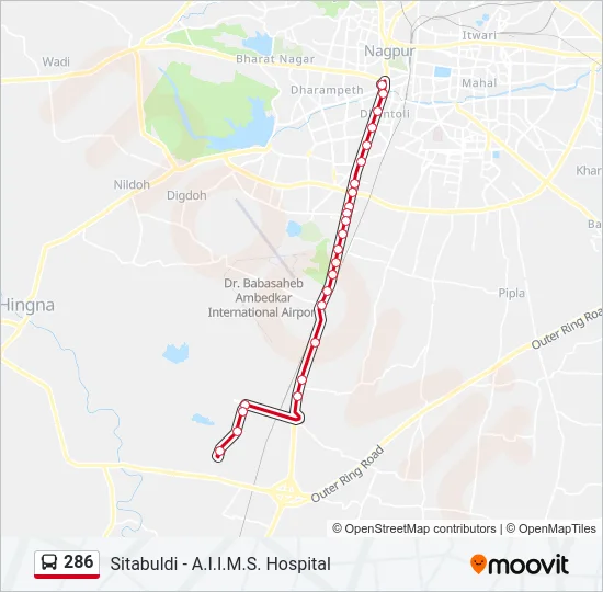 286 Bus Line Map