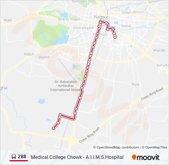 288 Bus Line Map