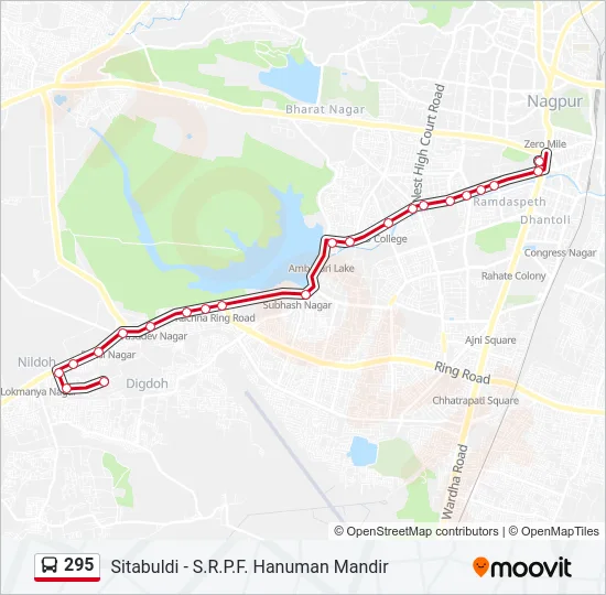 295 Bus Line Map