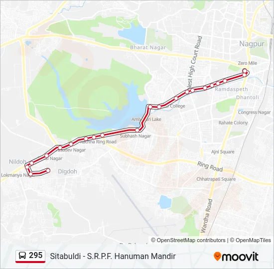 295 Bus Line Map