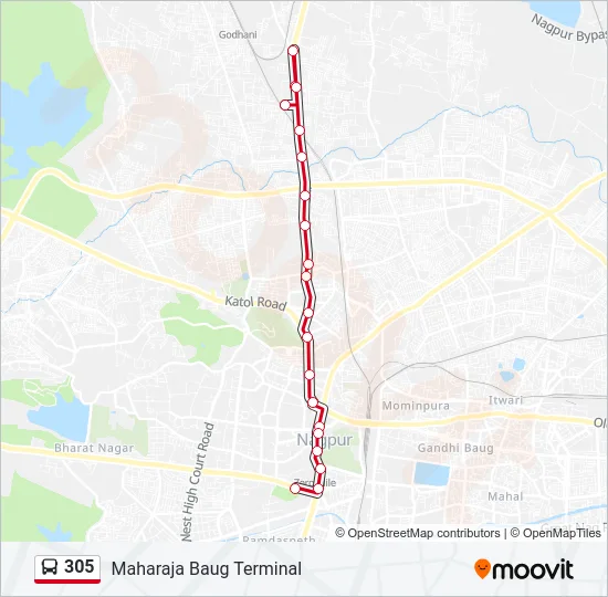 305 Bus Line Map