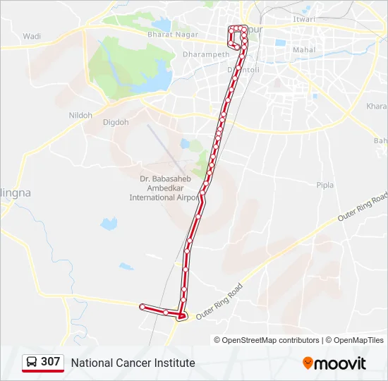 307 Bus Line Map