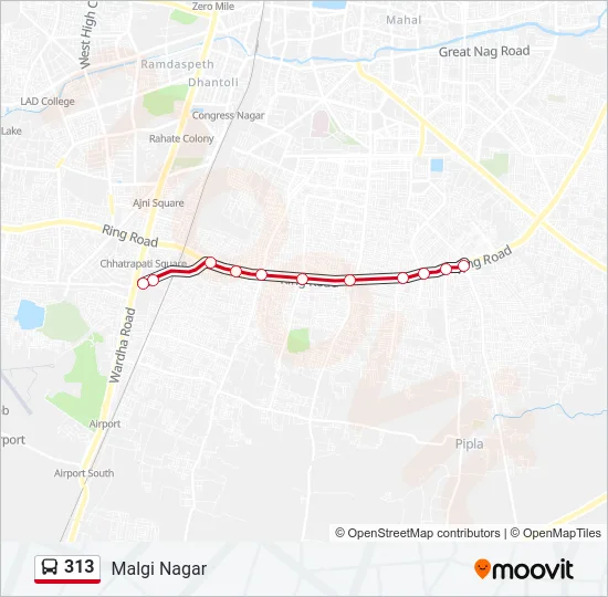 313 Bus Line Map