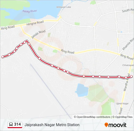 314 Bus Line Map