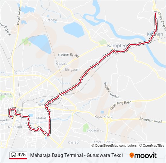 325 bus Line Map