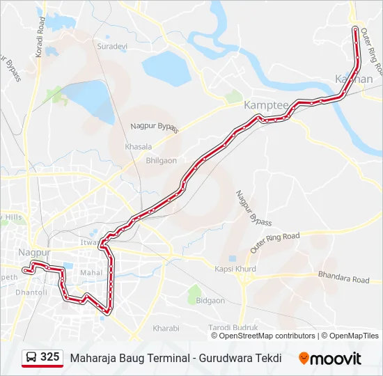 325 Bus Line Map