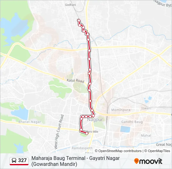 327 Bus Line Map