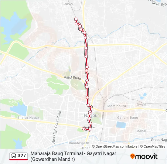 327 Bus Line Map