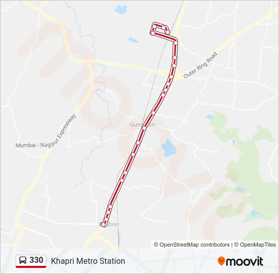 330 Bus Line Map