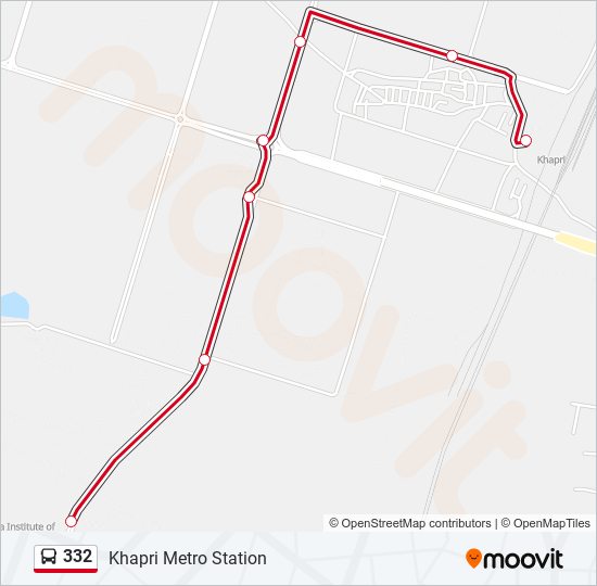 332 bus Line Map