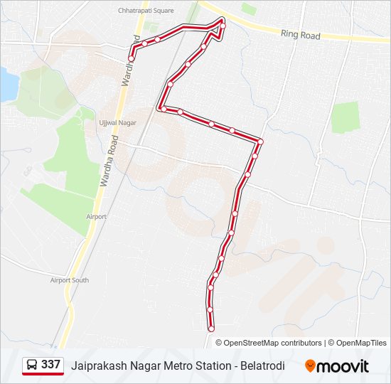 337 bus Line Map