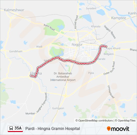 35A bus Line Map