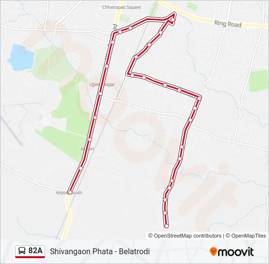 82A Bus Line Map