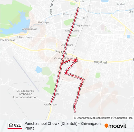 82E Bus Line Map