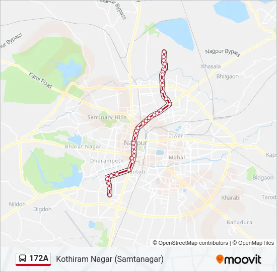 172A Bus Line Map