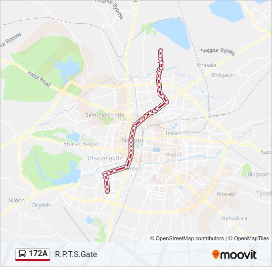 172A Bus Line Map