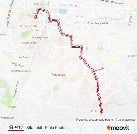 4/10 bus Line Map