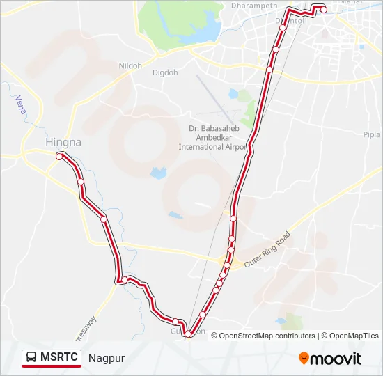 MSRTC Bus Line Map