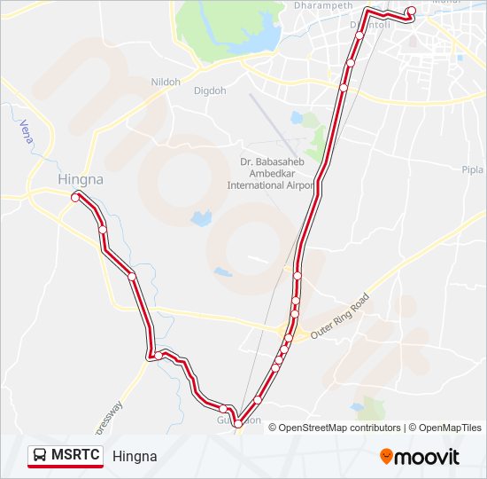 MSRTC bus Line Map