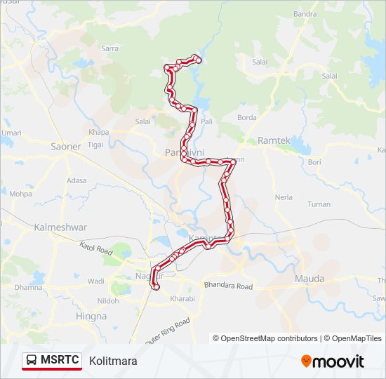 MSRTC bus Line Map