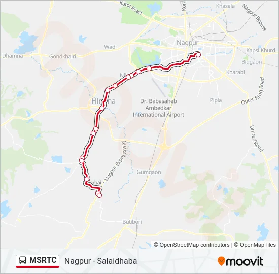 MSRTC Bus Line Map