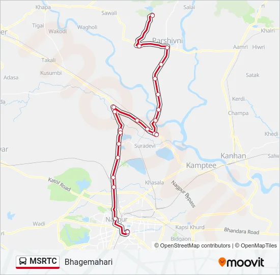 MSRTC Bus Line Map