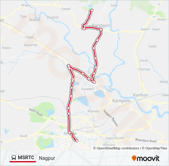 MSRTC Bus Line Map