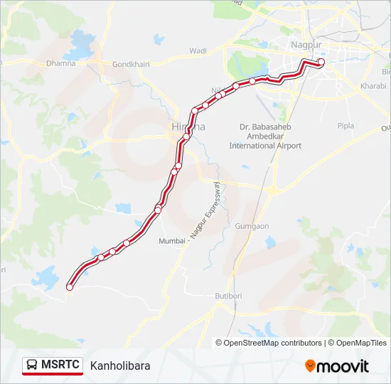 MSRTC Bus Line Map