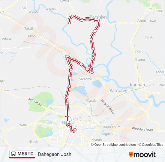 MSRTC Bus Line Map