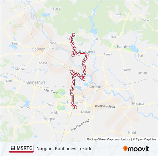 MSRTC bus Line Map