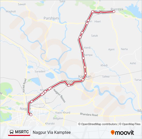 MSRTC bus Line Map