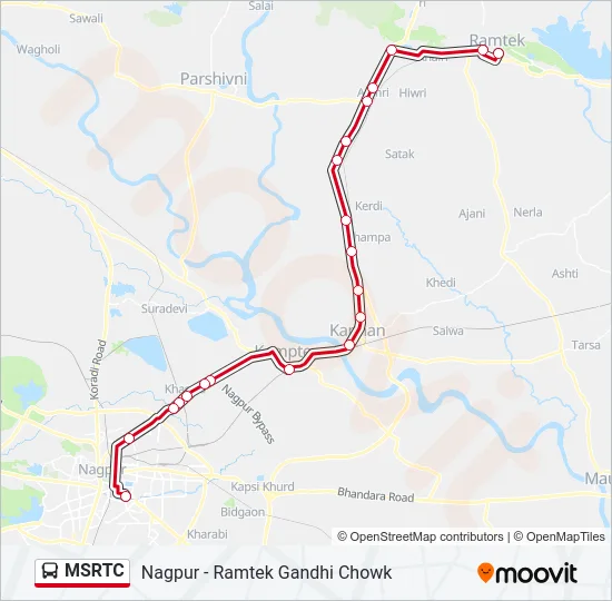 MSRTC Bus Line Map